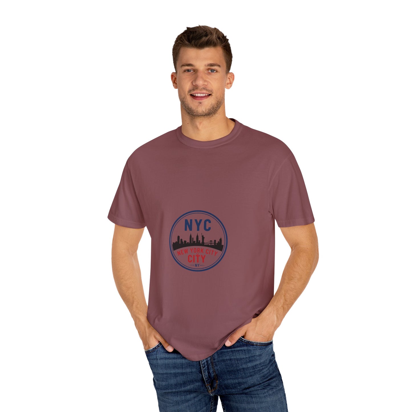 NYC Garment-Dyed T-Shirt - Urban Fashion and Travel Souvenir