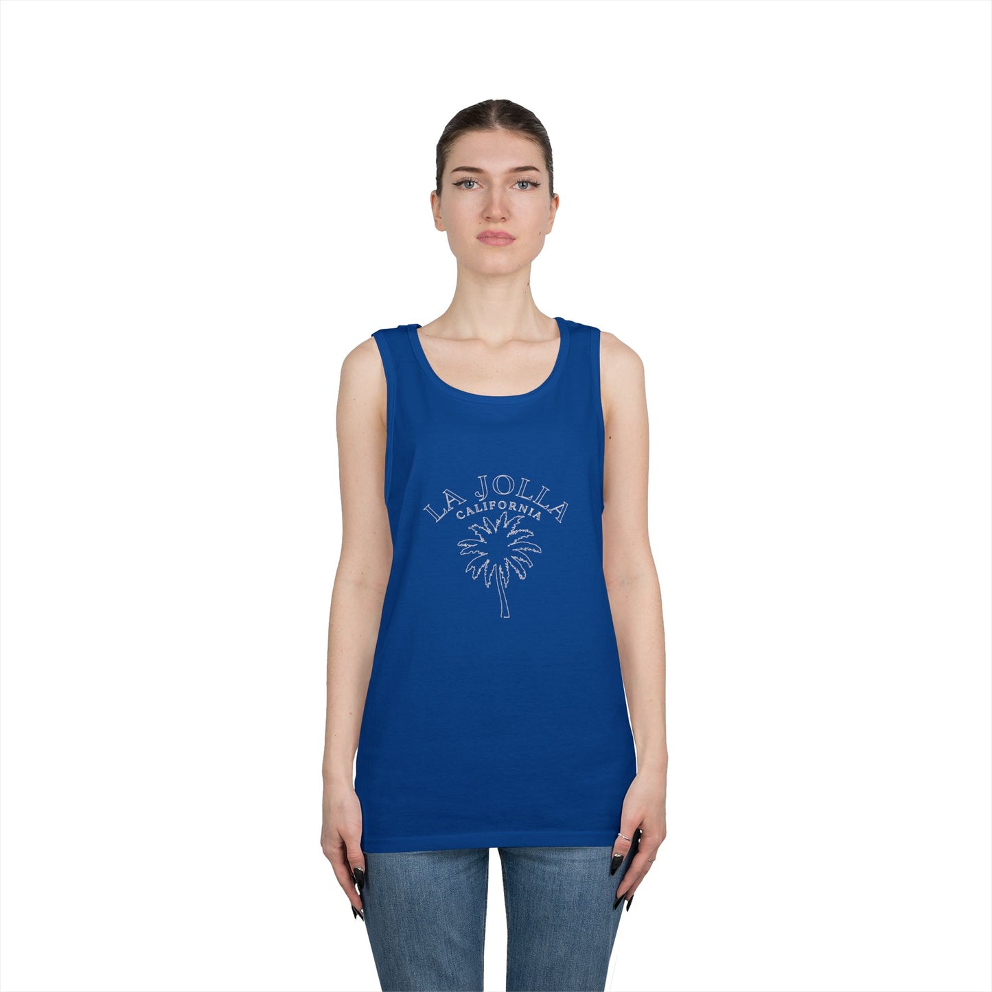 La Jolla California Heavy Cotton Tank Top - Casual Summer Wear
