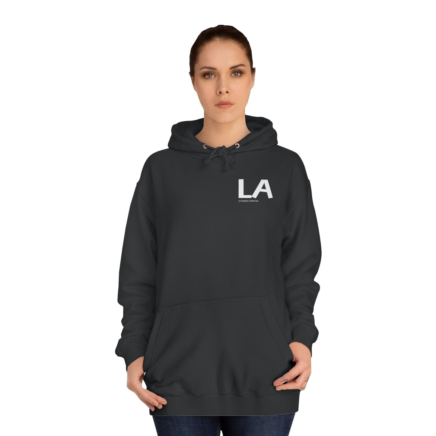 LA , California Unisex College Hoodie, Casual Comfortable Pullover