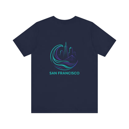 San Francisco Waves Tee Shirt, Casual Beachwear, Travel Souvenir, Unisex Graphic Tee, Summer Gift, Nature-Inspired Apparel