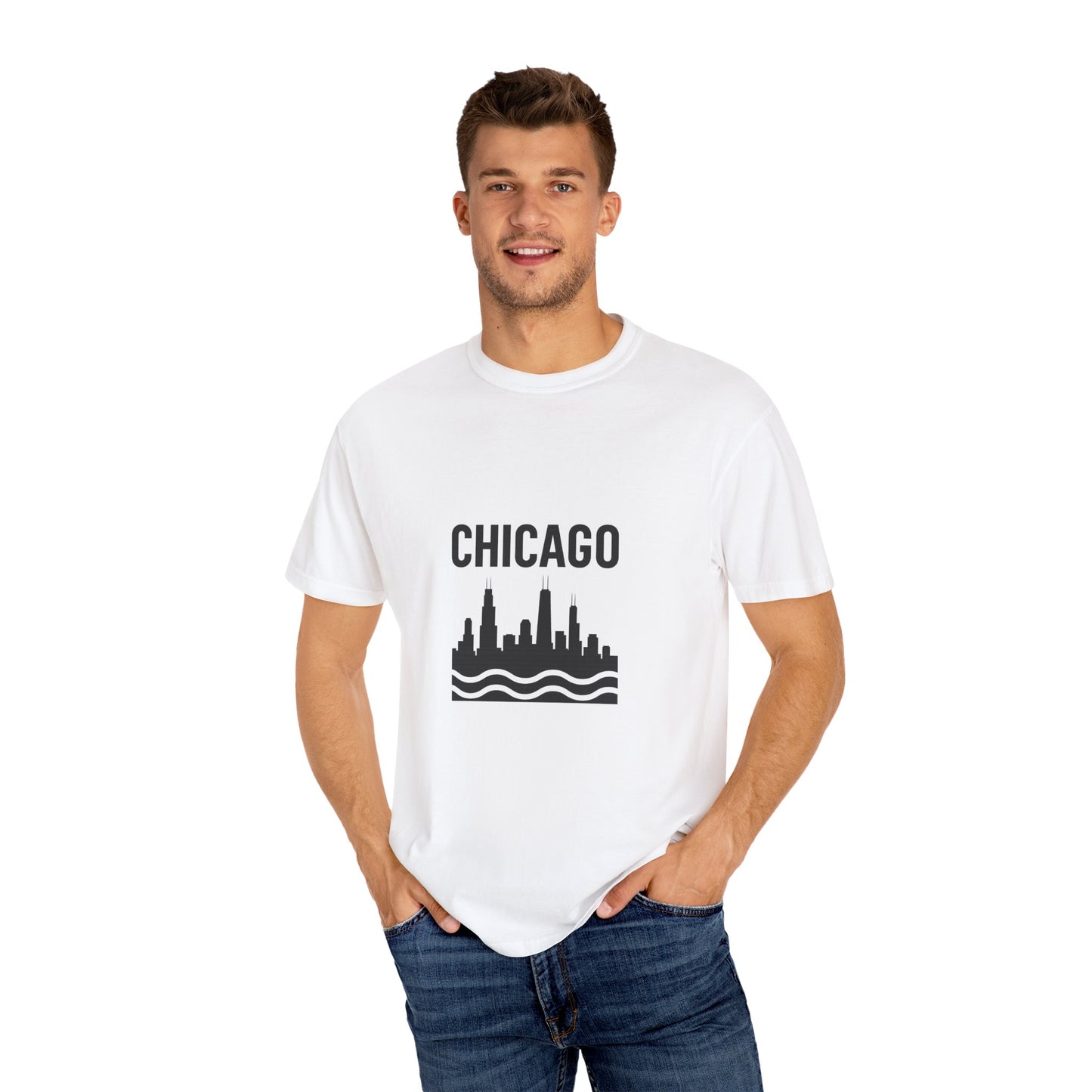 Chicago Skyline Unisex T-Shirt | Casual Citywear, Gift for Chicago Lovers, Travel Souvenir