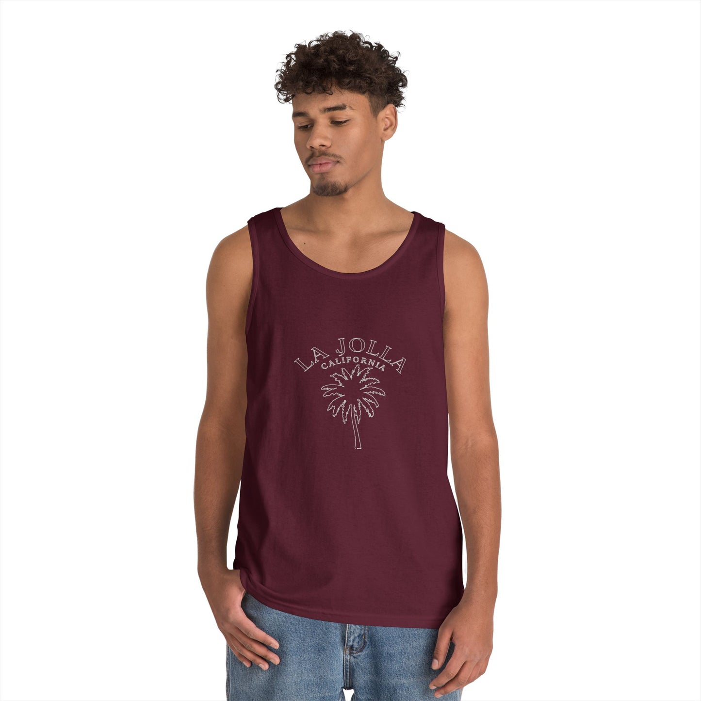 La Jolla California Heavy Cotton Tank Top - Casual Summer Wear