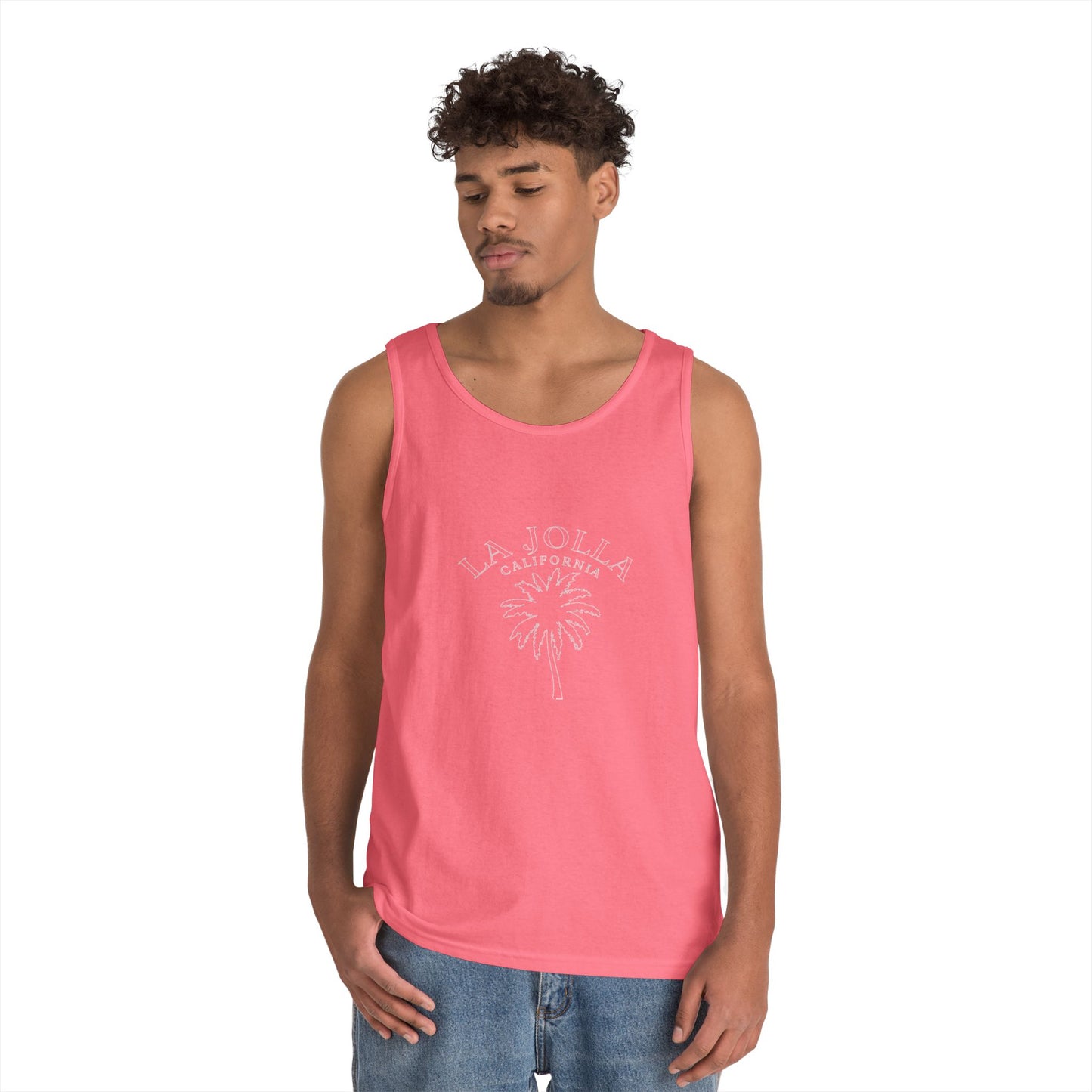 La Jolla California Heavy Cotton Tank Top - Casual Summer Wear