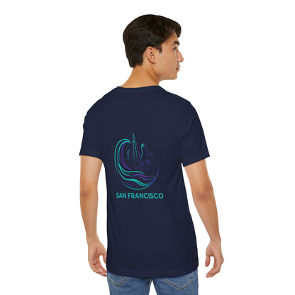 San Francisco Waves Tee Shirt, Casual Beachwear, Travel Souvenir, Unisex Graphic Tee, Summer Gift, Nature-Inspired Apparel