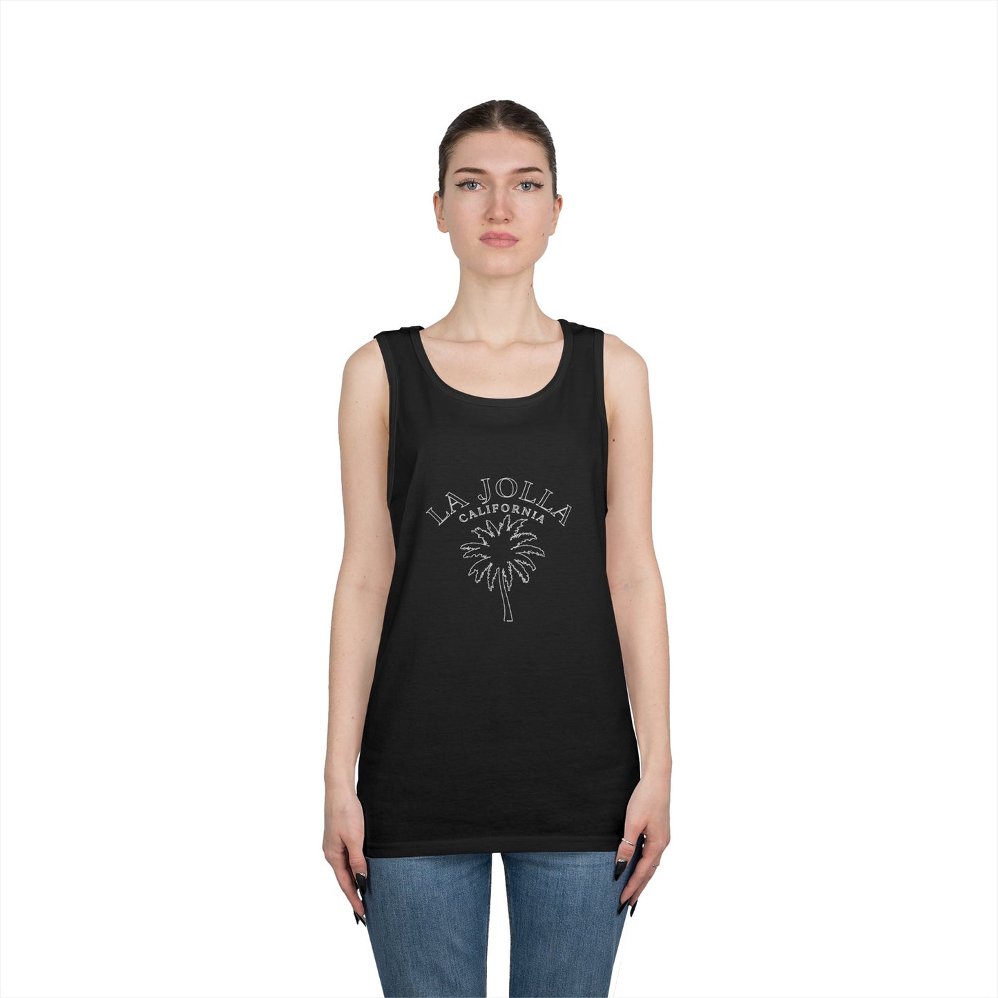 La Jolla California Heavy Cotton Tank Top - Casual Summer Wear