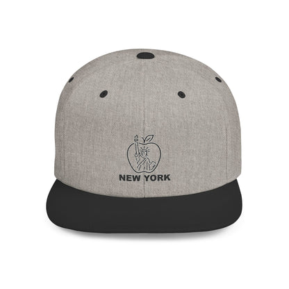New York Apple Snapback Hat, Trendy Streetwear Cap, Gift for NYC Lovers, Stylish Summer Accessory, Adjustable Baseball Cap