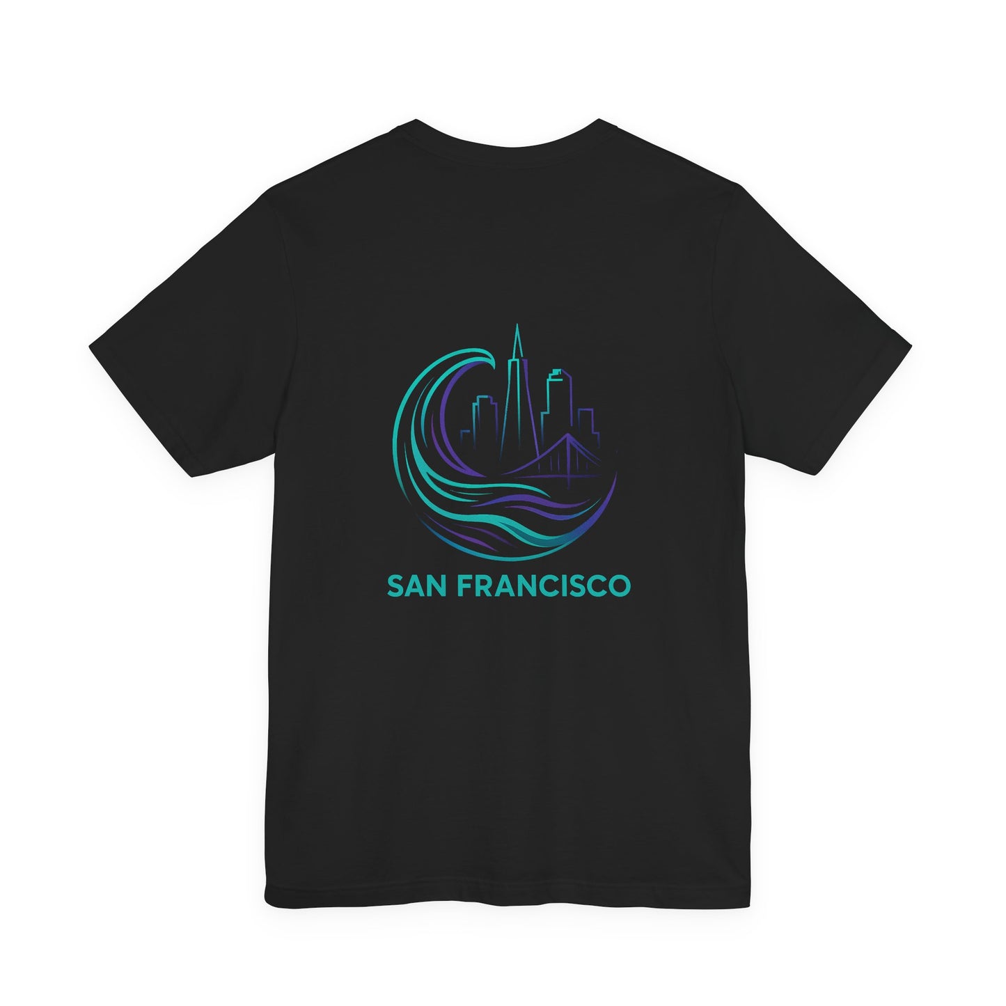 San Francisco Waves Tee Shirt, Casual Beachwear, Travel Souvenir, Unisex Graphic Tee, Summer Gift, Nature-Inspired Apparel