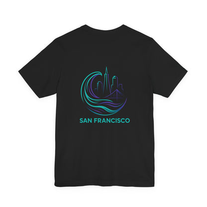 San Francisco Waves Tee Shirt, Casual Beachwear, Travel Souvenir, Unisex Graphic Tee, Summer Gift, Nature-Inspired Apparel