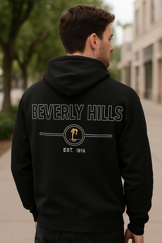 Beverly Hills Comfortable Zip-Up Hoodie for Casual Style, Unisex Sweatshirt