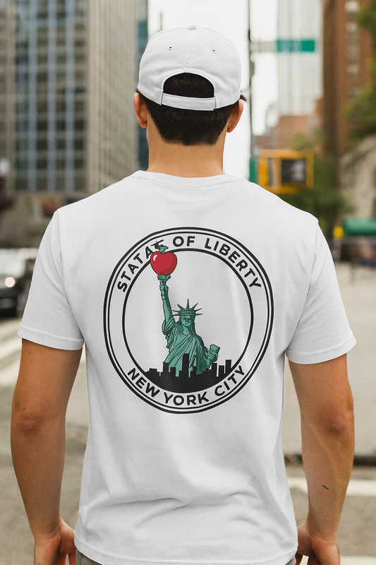 New York City Statue of Liberty Unisex Heavy Cotton Tee, Retro Graphic Tee, Gift for New Yorkers