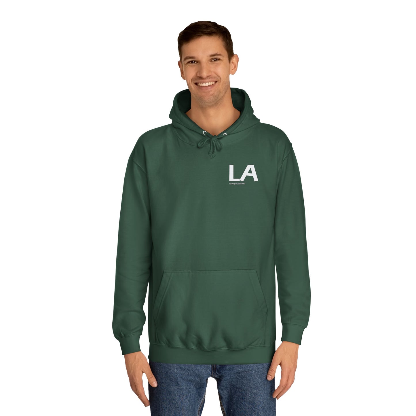 LA , California Unisex College Hoodie, Casual Comfortable Pullover