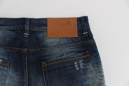 Acht Blue Wash Cotton Denim Regular Fit Jeans