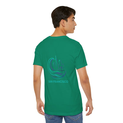 San Francisco Waves Tee Shirt, Casual Beachwear, Travel Souvenir, Unisex Graphic Tee, Summer Gift, Nature-Inspired Apparel