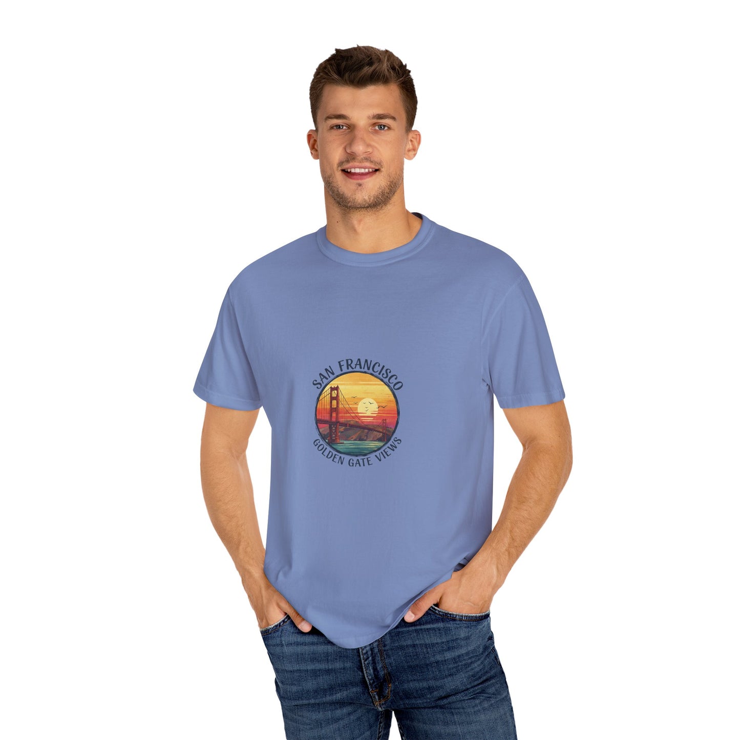 Golden Gate Views Unisex T-Shirt - Casual Summer Tee, San Francisco Souvenir, Travel Gift