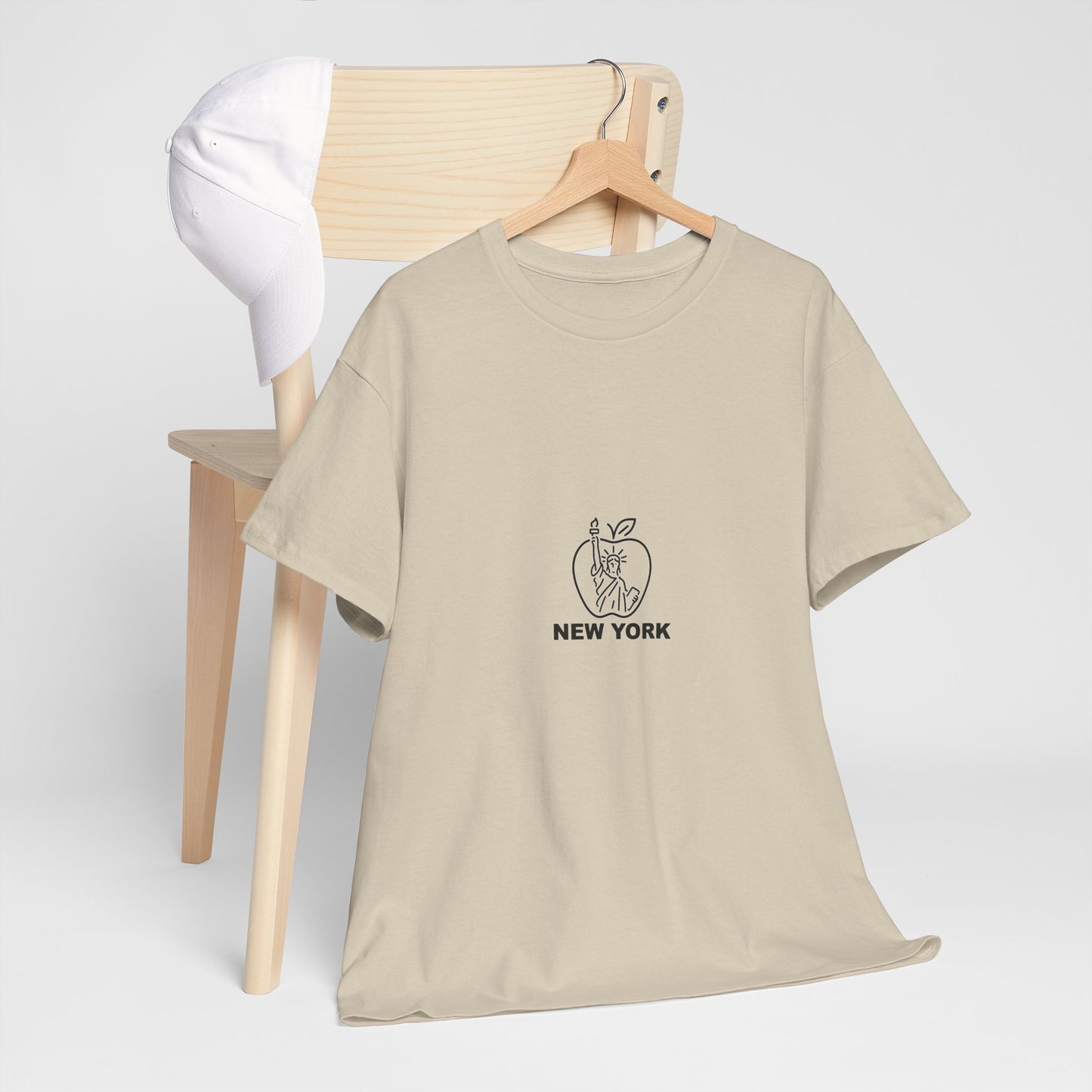 New York City Unisex Heavy Cotton Tee, Retro Graphic Tee, Gift for New Yorkers, Vacation Souvenir, NYC Apparel, Travel T-Shirt