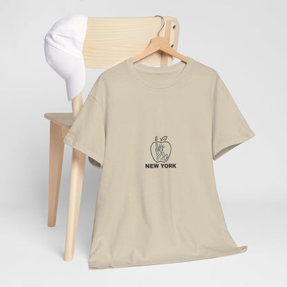 New York City Unisex Heavy Cotton Tee, Retro Graphic Tee, Gift for New Yorkers, Vacation Souvenir, NYC Apparel, Travel T-Shirt