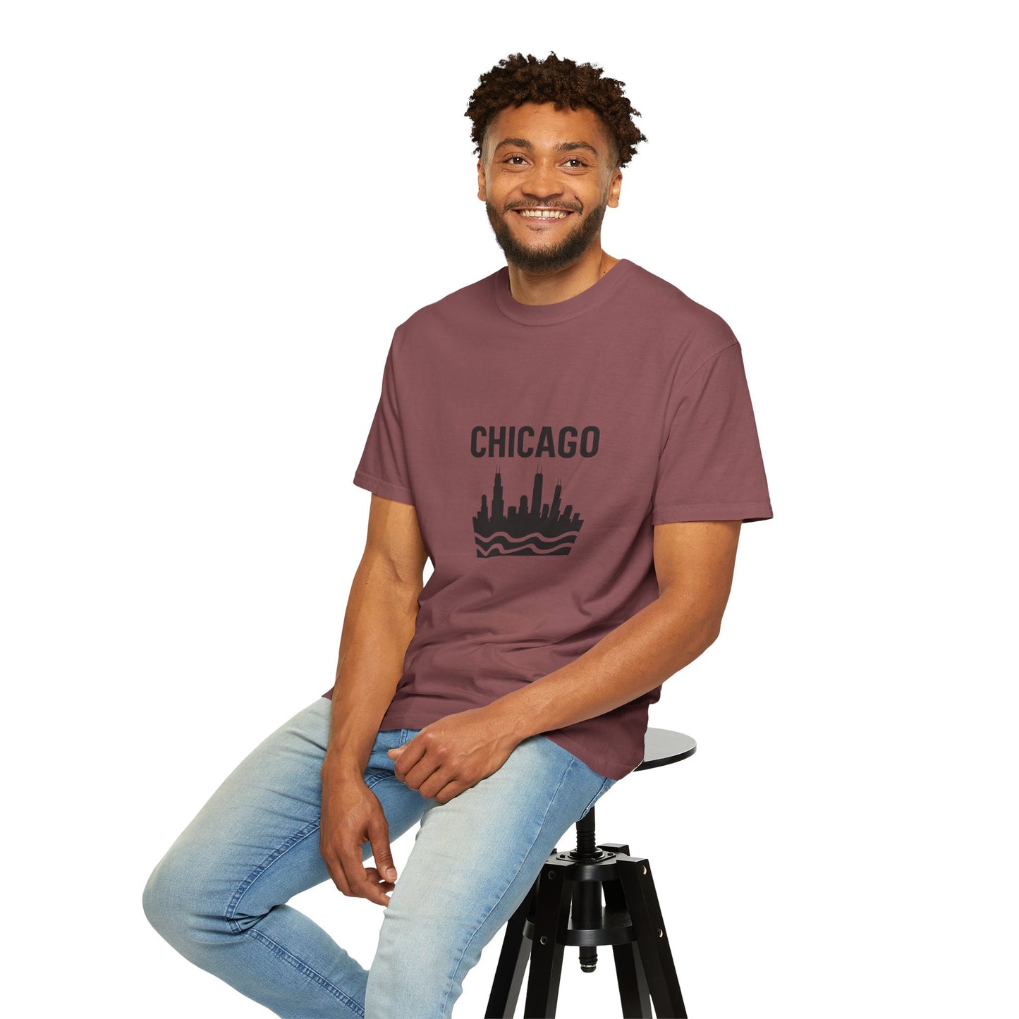 Chicago Skyline Unisex T-Shirt | Casual Citywear, Gift for Chicago Lovers, Travel Souvenir