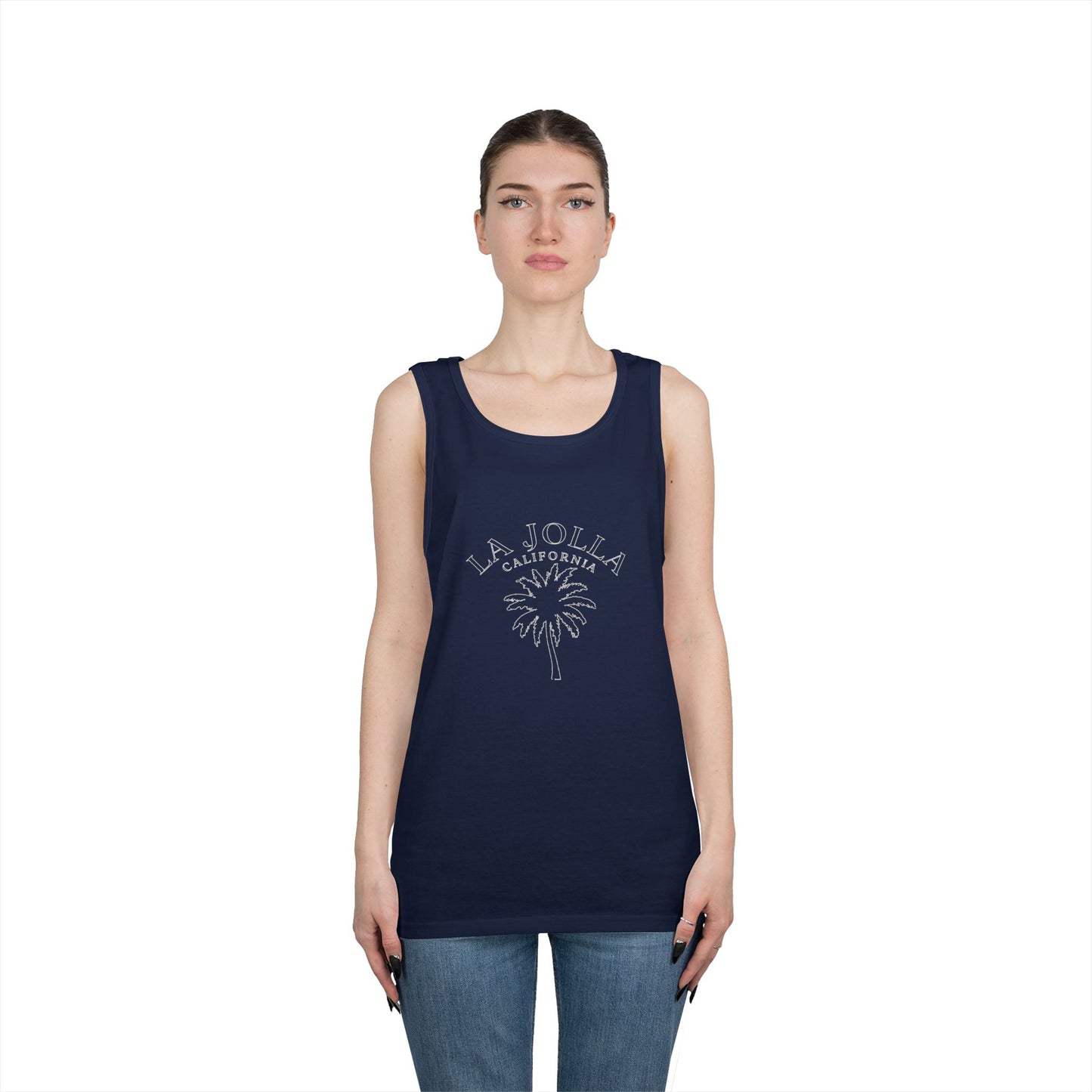 La Jolla California Heavy Cotton Tank Top - Casual Summer Wear