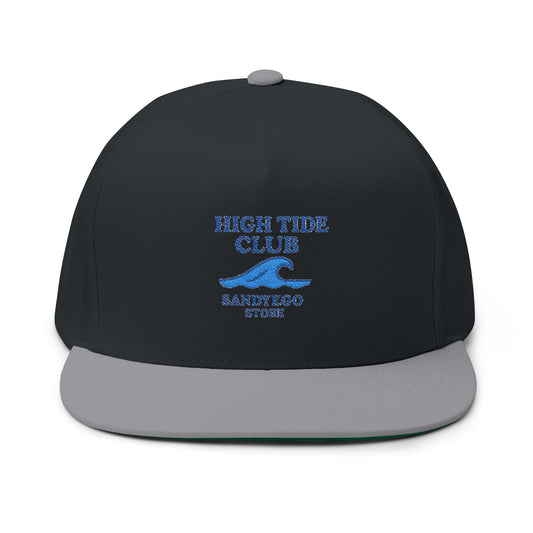 High Tide Club Embroidered Flat Bill Cap, sandyego store