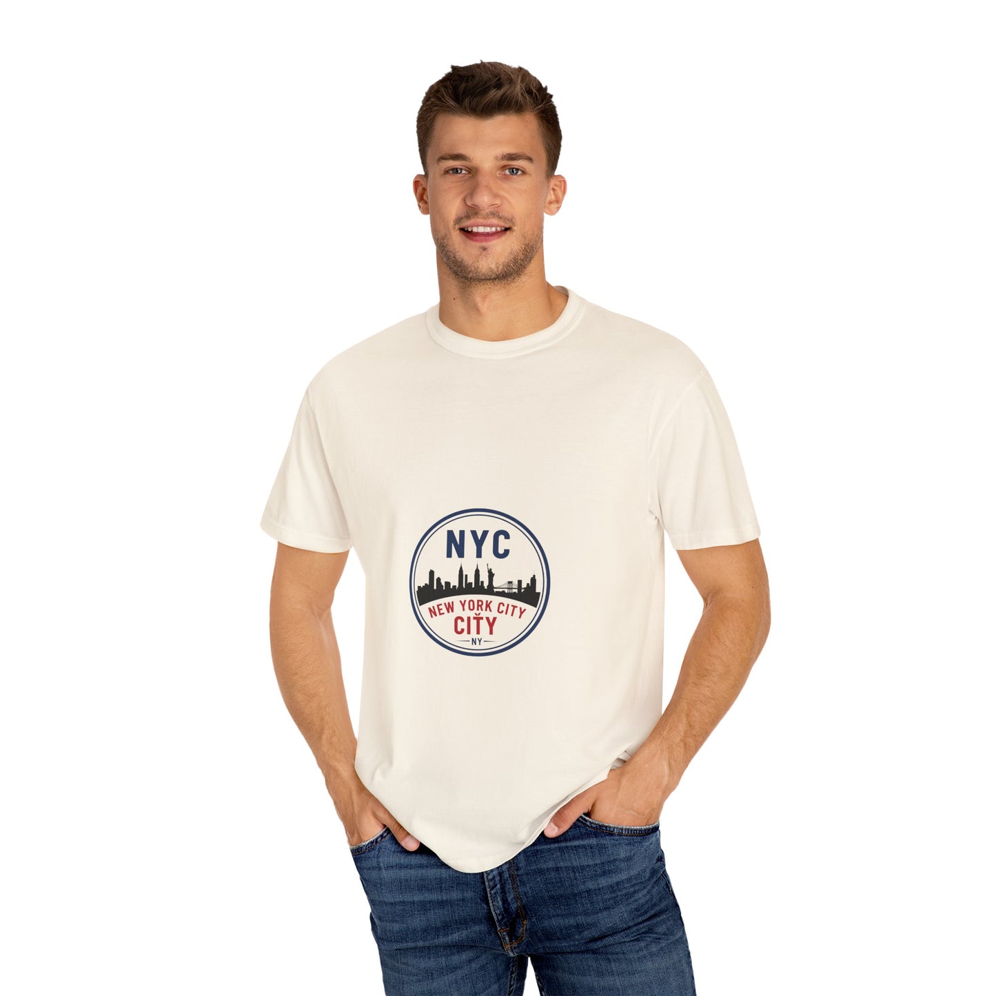 NYC Garment-Dyed T-Shirt - Urban Fashion and Travel Souvenir