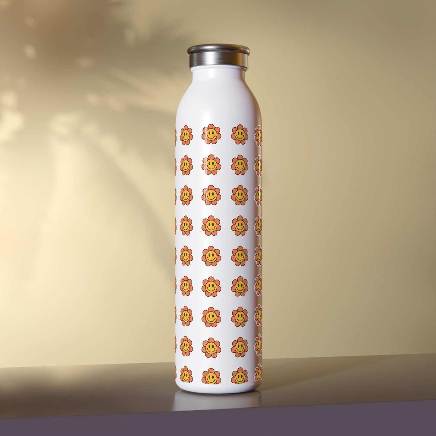 Smiling Sleek Water Bottle - Stylish Hydration for Fitness & Everyday Use, Eco-Friendly Drinkware