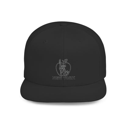 New York Apple Snapback Hat, Trendy Streetwear Cap, Gift for NYC Lovers, Stylish Summer Accessory, Adjustable Baseball Cap