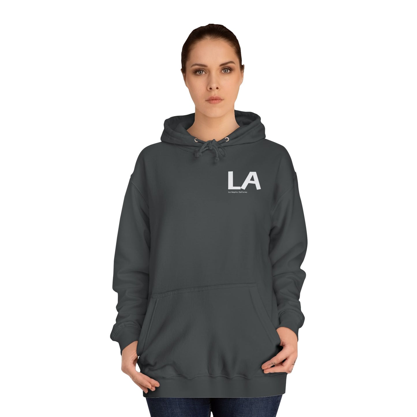 LA , California Unisex College Hoodie, Casual Comfortable Pullover