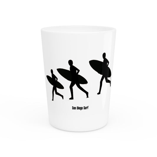Surfing Shot Glass - San Diego Surf, Beach Decor, Gift for Surfers, Party Favor, Summer Fun