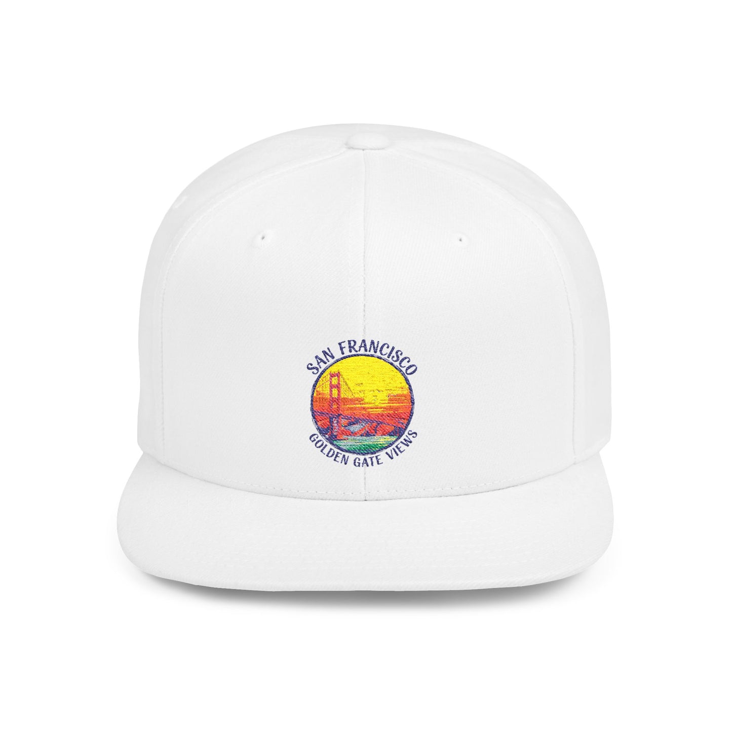 San Francisco Sunset Flat Bill Snapback Cap, Summer Hat, Unisex Baseball Cap, Casual Wear, Travel Accessories, Gift for Him/Her