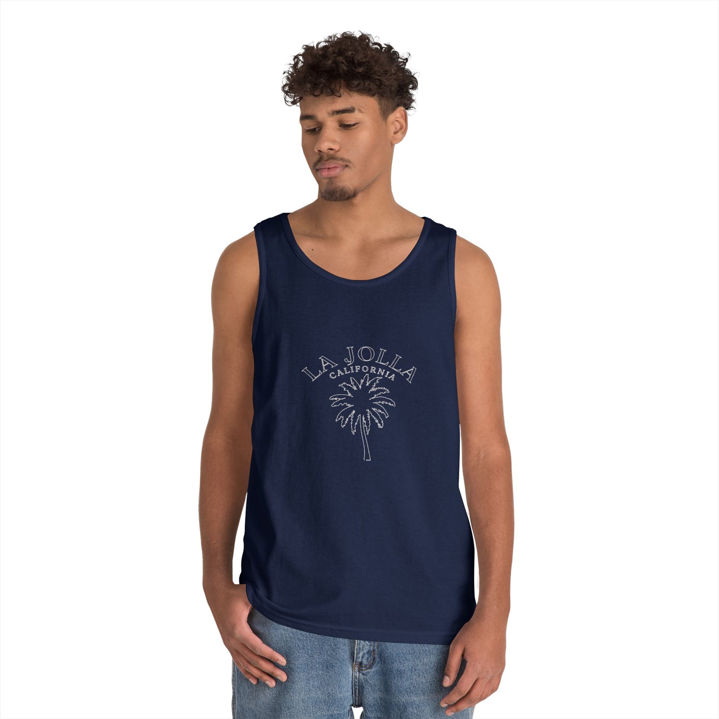 La Jolla California Heavy Cotton Tank Top - Casual Summer Wear