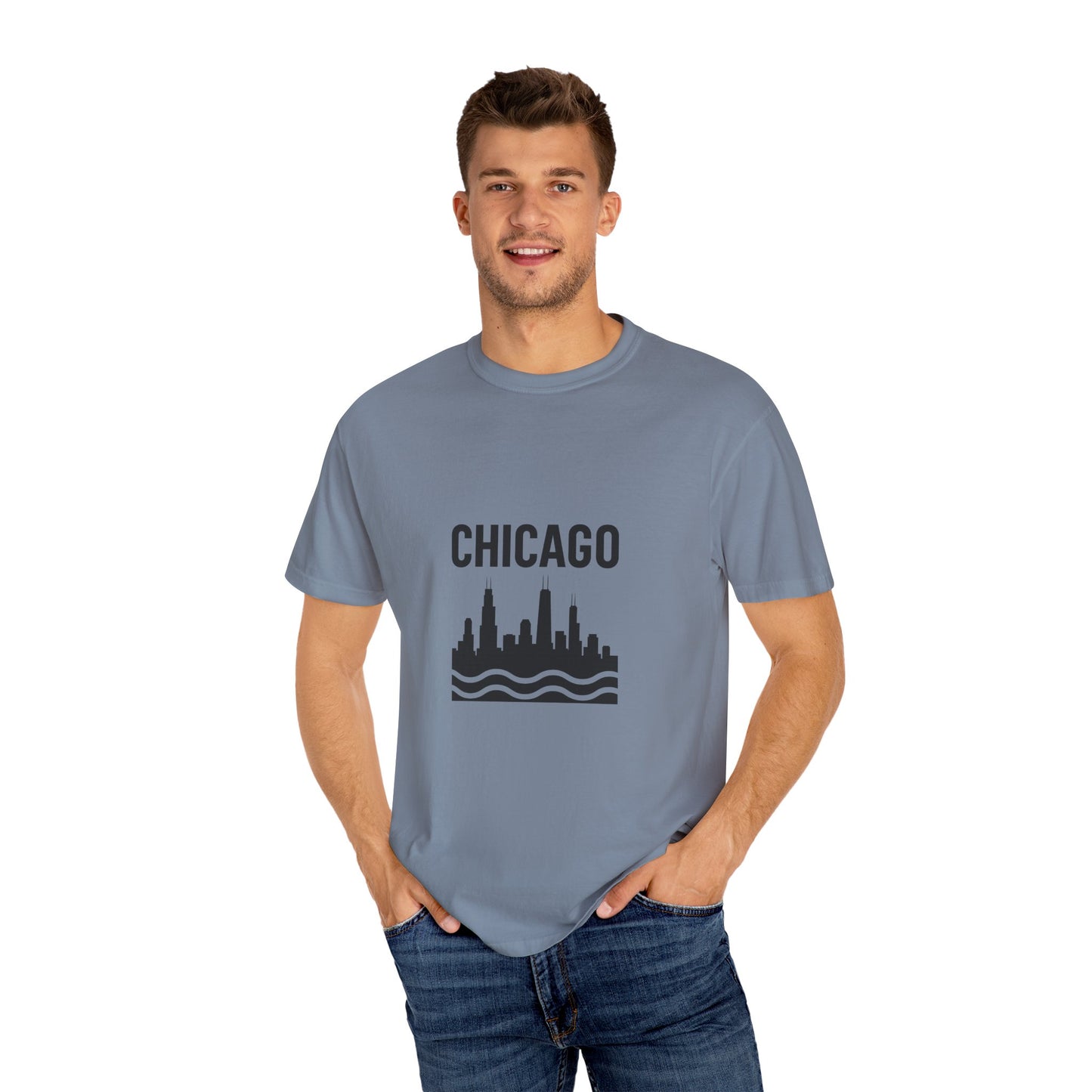 Chicago Skyline Unisex T-Shirt | Casual Citywear, Gift for Chicago Lovers, Travel Souvenir