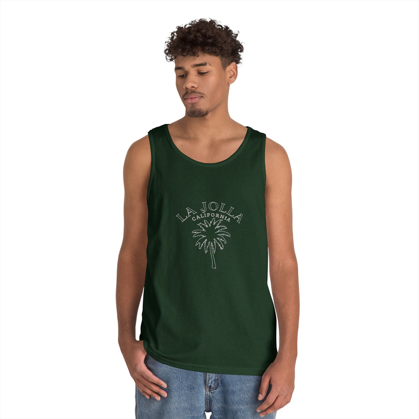 La Jolla California Heavy Cotton Tank Top - Casual Summer Wear