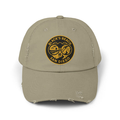 Blacks Beach San Diego Unisex Distressed Cap | Vintage Beach Hat