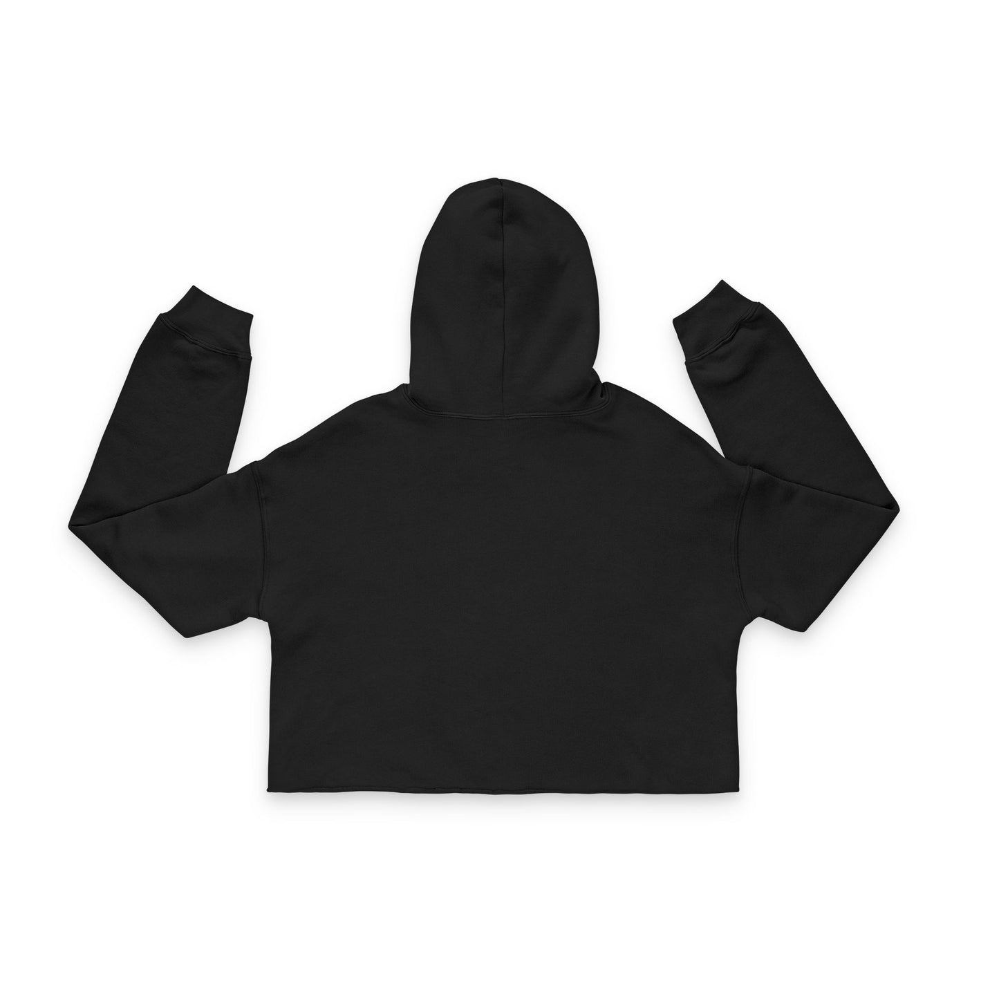 Black Cropped Hoodie for Women, Beverly Hills Trendy Pullover Sweatshirt