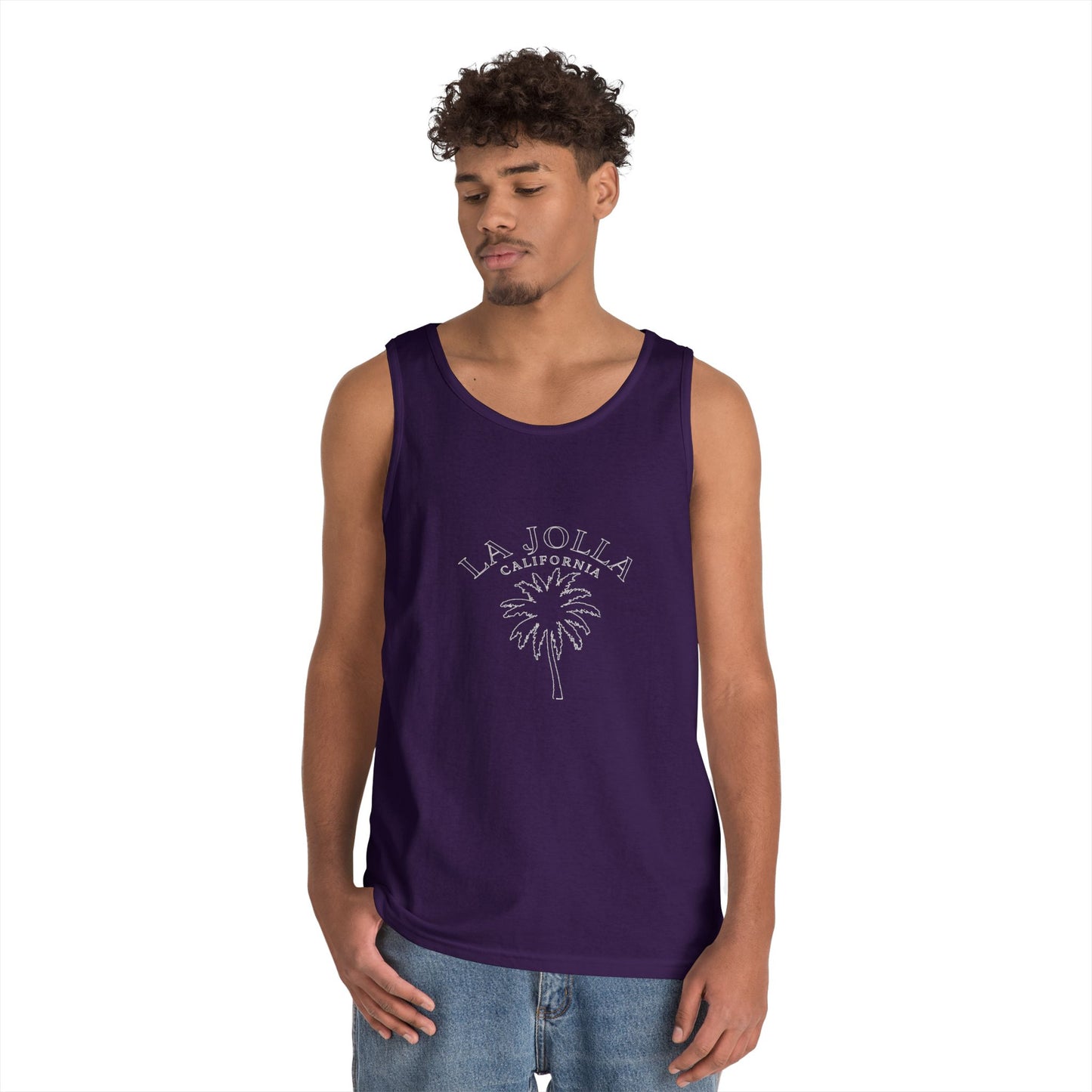 La Jolla California Heavy Cotton Tank Top - Casual Summer Wear