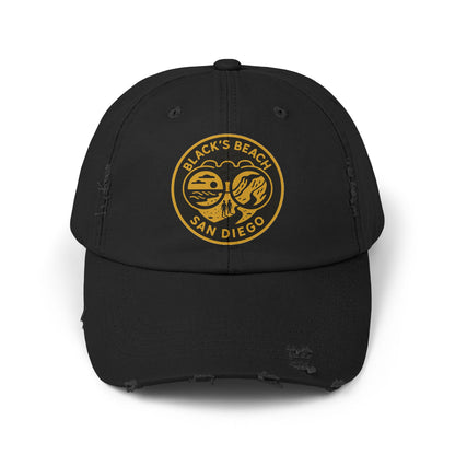 Blacks Beach San Diego Unisex Distressed Cap | Vintage Beach Hat