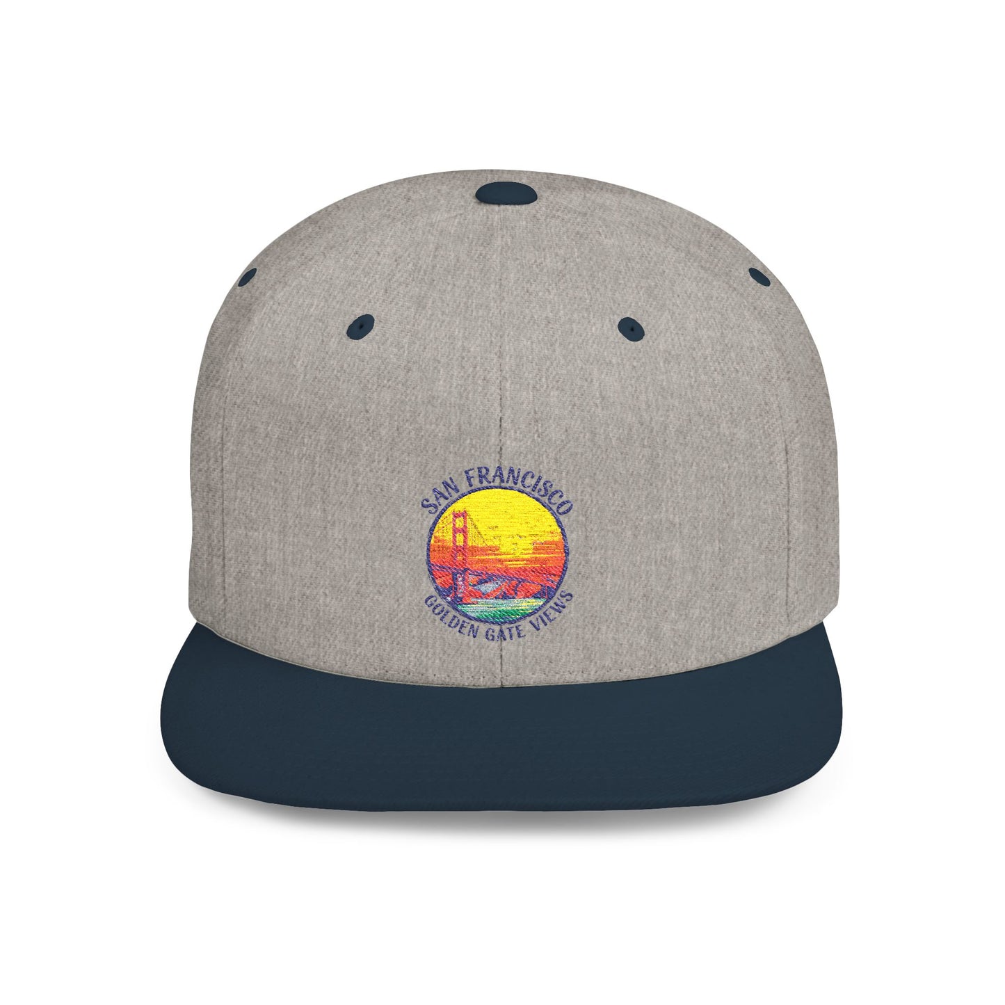 San Francisco Sunset Flat Bill Snapback Cap, Summer Hat, Unisex Baseball Cap, Casual Wear, Travel Accessories, Gift for Him/Her