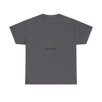 New York City Unisex Heavy Cotton Tee, Retro Graphic Tee, Gift for New Yorkers, Vacation Souvenir, NYC Apparel, Travel T-Shirt