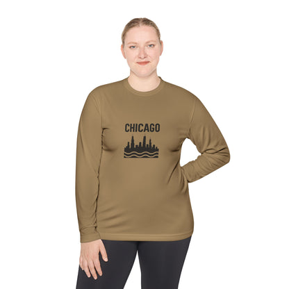 Chicago Skyline Long Sleeve Tee - Urban Style Souvenir Gift