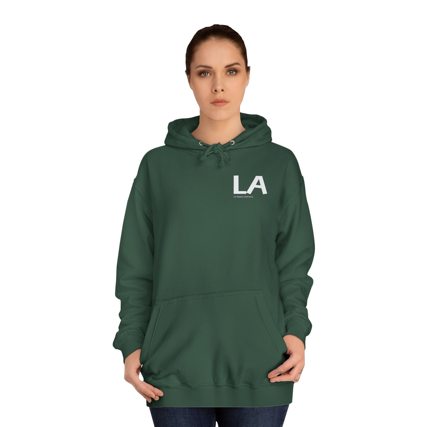 LA , California Unisex College Hoodie, Casual Comfortable Pullover
