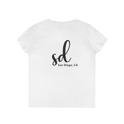 SD San Diego California v neck tshirts