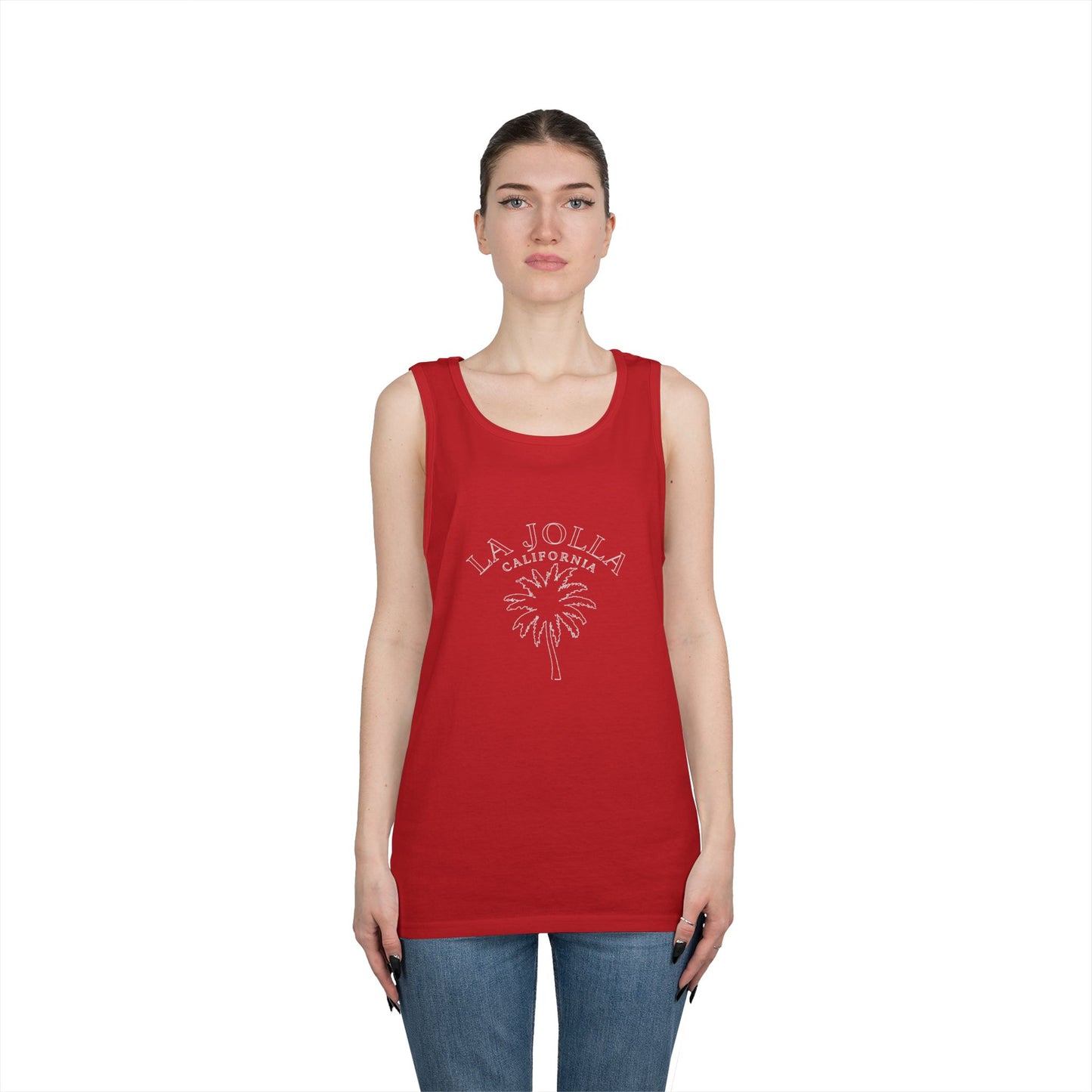 La Jolla California Heavy Cotton Tank Top - Casual Summer Wear