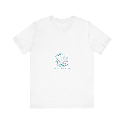 San Francisco Waves Tee Shirt, Casual Beachwear, Travel Souvenir, Unisex Graphic Tee, Summer Gift, Nature-Inspired Apparel