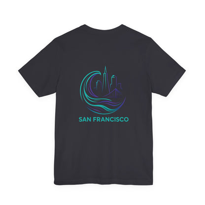 San Francisco Waves Tee Shirt, Casual Beachwear, Travel Souvenir, Unisex Graphic Tee, Summer Gift, Nature-Inspired Apparel
