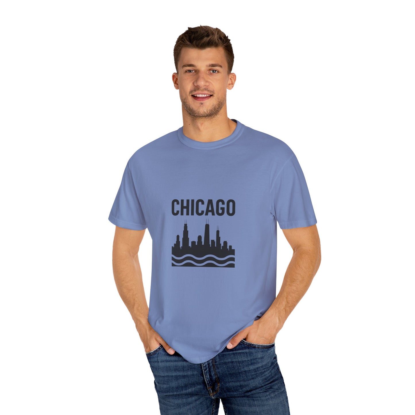 Chicago Skyline Unisex T-Shirt | Casual Citywear, Gift for Chicago Lovers, Travel Souvenir