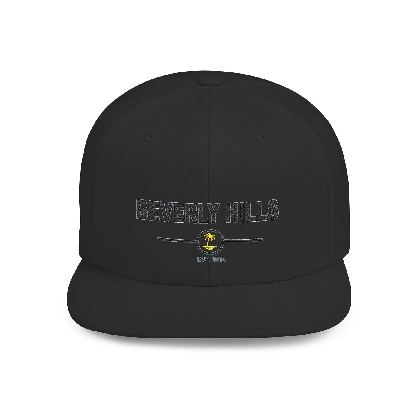 Stylish Beverly Hills Flat Bill Snapback Hat, Trendy Cap for Fashion Lovers, Casual Wear, Sun Protection, Gift for Him/Her
