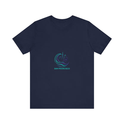 San Francisco Waves Tee Shirt, Casual Beachwear, Travel Souvenir, Unisex Graphic Tee, Summer Gift, Nature-Inspired Apparel