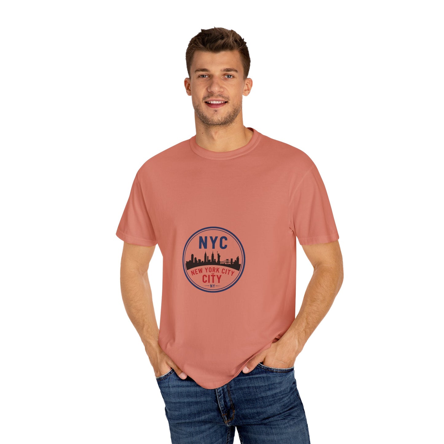 NYC Garment-Dyed T-Shirt - Urban Fashion and Travel Souvenir