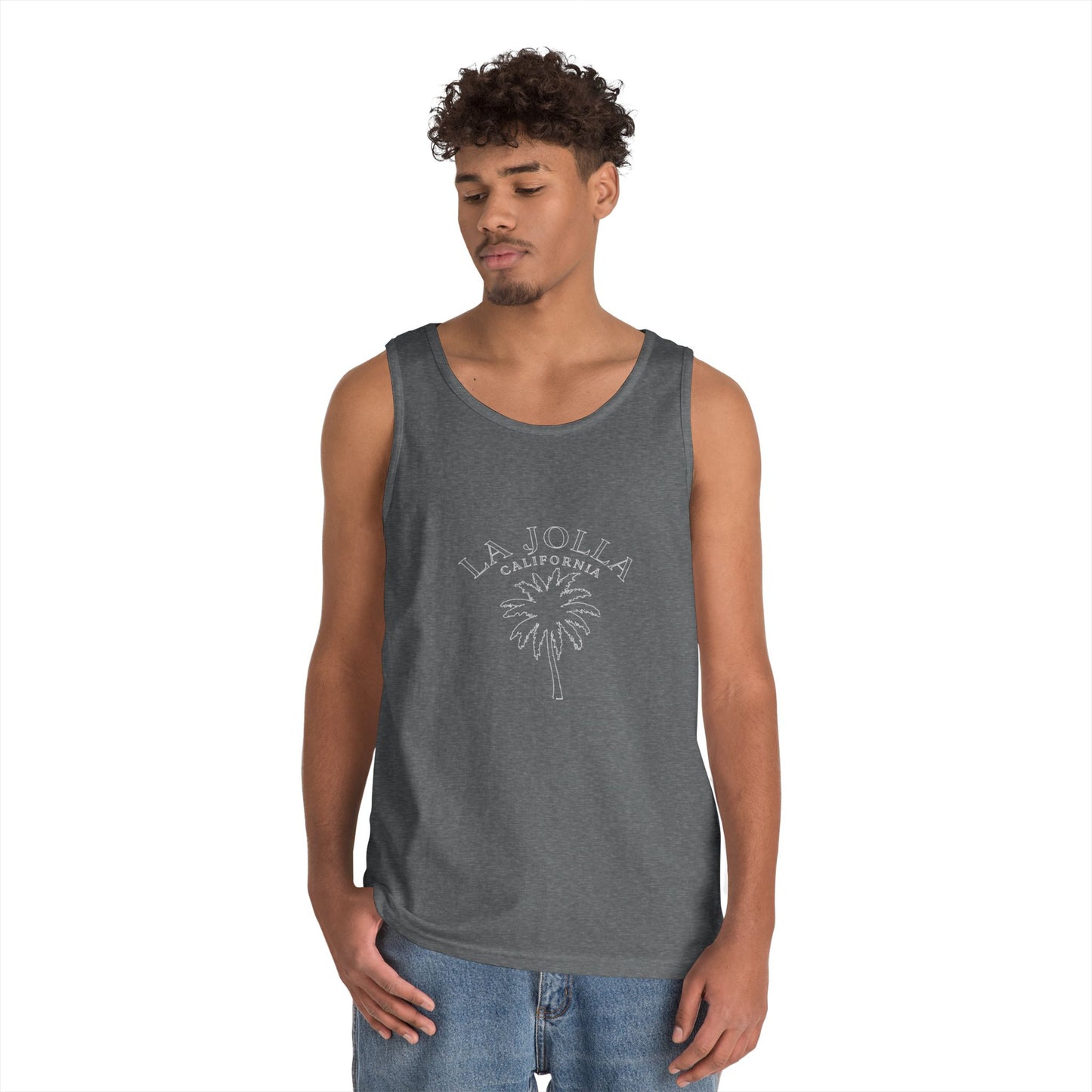 La Jolla California Heavy Cotton Tank Top - Casual Summer Wear