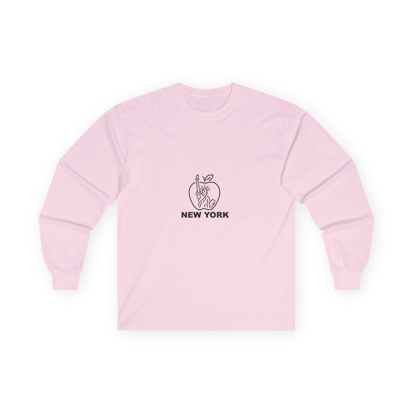 New York Apple Long Sleeve Tee, Unisex Cotton Shirt, NYC Apparel, Casual Wear, Gift for Travelers, Vintage Style